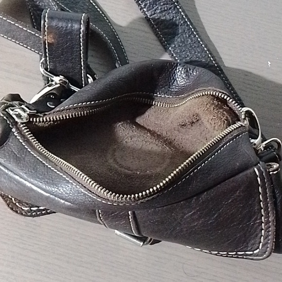 Roots Chocolate Brown Leather Bag - Picture 4 of 5